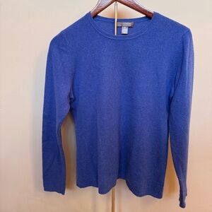 Charter Club 100% Cashmere Cozy Luxury Crewneck Buttery Soft Blue Sweater Sz M